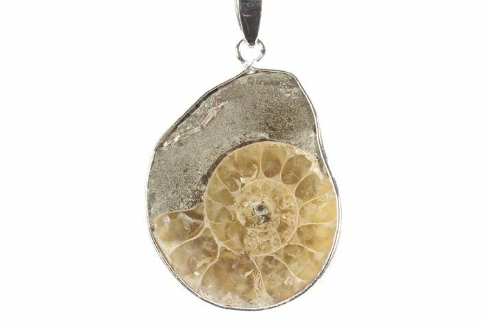 Fossil Ammonite Pendant - Million Years Old #252559